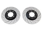 EBC Turbo Grooved Front Brake Discs - Solid Pair - Triumph Specific Applications - 208715UR